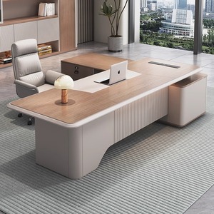 Escritorio de oficina de madera de lujo moderno, estación de trabajo, diseños de mesa, Ceo boss, escritorio ejecutivo de alta tecnología, muebles de oficina - Product Image 6