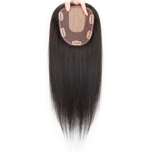 Vente directe d'usine, extensions de cheveux 100% humains, base en soie, toupets pour femmes, toupet personnalisé pour femmes - Product Image 1