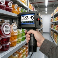 Impresora de Etiquetas de Inyección de Tinta Portátil, Máquina de Codificación Portátil, Mini Impresora de Número de Lote y Fecha de Caducidad, Tinta de Secado Rápido Inalámbrica, 600dpi, Nueva