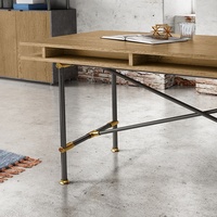 Mobilier de bureau moderne WESOME Mobilier d'intérieur pour la maison Table console Pieds en acier Table haute en bois mélaminé Table console de bar