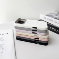 Coque de téléphone en silicone à motif d'ondulation d'eau, élégante, antichoc, avec aimants puissants N52