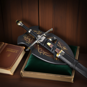 Espada de guardabosques Aragorn sin bordes de Lord Rings, <span class=keywords><strong>película</strong></span> periférica, espada de Metal del rey guardián, grabado tallado para decoración de Navidad - Product Image 1
