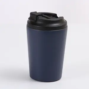 Tasse à café de voyage, 380ml, 12oz, isolé, réutilisable, thermique, en acier inoxydable, écologique, avec couvercle, pour boissons chaudes et froides