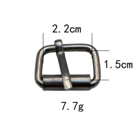 Vente en gros de boucles à ardillon trapézoïdales classiques et tendance en alliage de zinc chromé de 22 mm, ajusteurs à rouleaux multifonctionnels, accessoires de sac de haute qualité