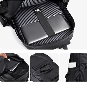 Custom Fashion Custom Logo Men's <b>Backpack</b> Bag Wholesale Oem Daily Black Bag Smart Casual Bag Large Volume <b>Backpack</b> - Product Image 4
