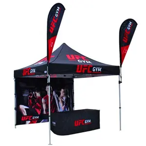 Outdoor Custom Pop Up Aluminium Folding Beach Tent Advertising Promotion Trade Show Tents With 600D Oxford Canopy