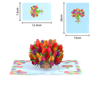 Creative <b>Gift</b> for Wife Girlfriend <b>Mother</b> <b>Birthday</b> Card Get Well Thank You Anniversary Paper 3D Flower Pop Card UV Printed Matte - Product Image 2