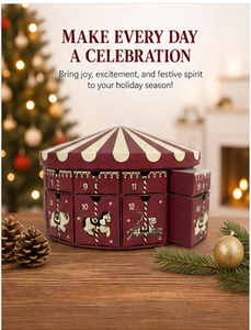 Custom Carousel Shaped Advent Calendar <b>Box</b> with Drawers Rigid Cardboard <b>Christmas</b> Mystery Packaging for Luxury <b>Gift</b> <b>Box</b> - Product Image 6