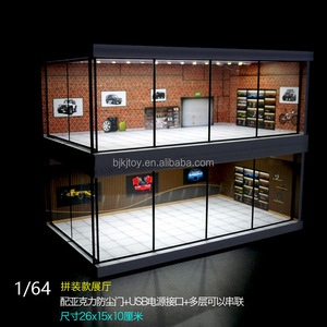 Boîte de rangement pour modèles de voitures 1/64, scène de parking pour modèles de voitures miniatures, diorama de modèles de voitures, modèles de <span class=keywords><strong>garage</strong></span> pour voitures en alliage - Product Image 2