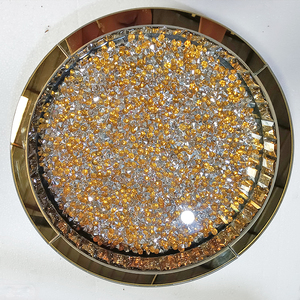 Lusso girevole <span class=keywords><strong>cosmetici</strong></span> scrivania con lavabo per la cura della pelle vassoio di profumo con diamante intarsiato e vassoio a specchio - Product Image 3