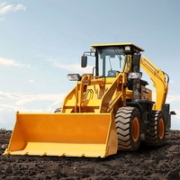 Chargeuse-pelleteuse 4x4 professionnelle, machine de chantier, chargeuse sur pneus, pelleteuse