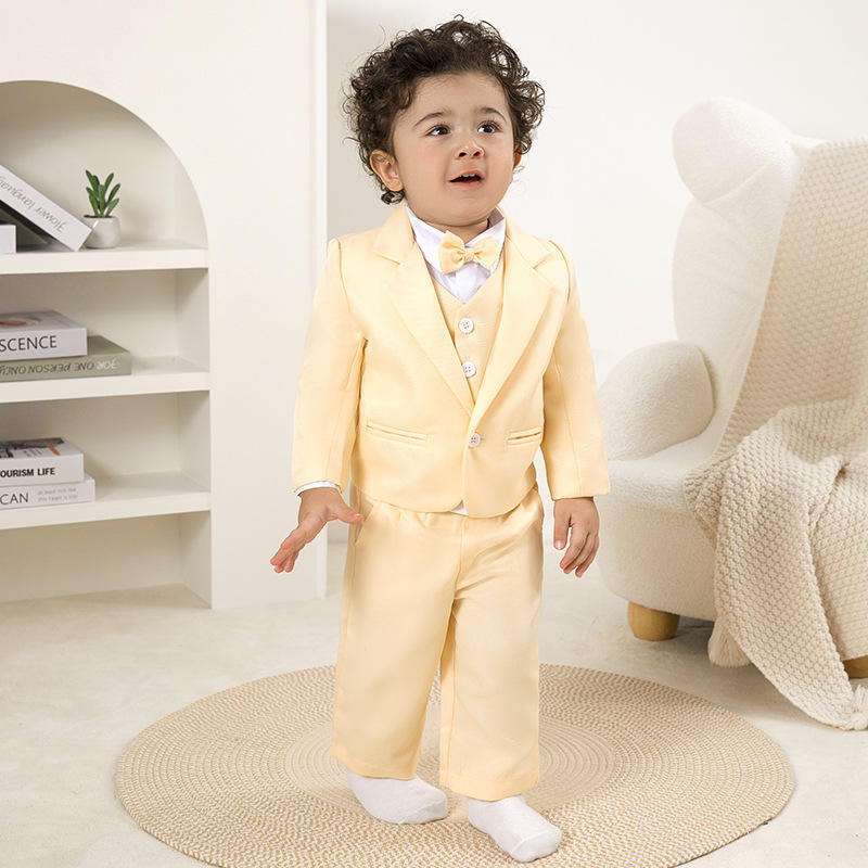6m-3Y Kids Clothes 95%cotton Boys Gentleman Suit Formal Wear for