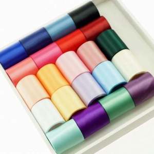 Cinta de grogrén de doble cara ecológica de 3 pulgadas (7.5 cm) de 3 mm a 100 mm, 196 colores sólidos, personalizada de fábrica para lazos para el cabello - Product Image 4