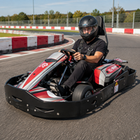 Go Kart Eléctrico Comercial para Adultos y Adolescentes con Motor de 3000W, Batería de 60V, Velocidad Ajustable, Pista de Karting al Aire Libre