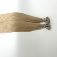 Extensions de cheveux vierges Remy à pointes nano, super double drawn, blond européen, cheveux humains pré-collés, extensions de cheveux vierges à anneaux nano