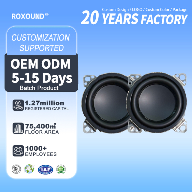 Custom ODM High Fidelity 4Ohm 3W Iron Metal Full Range Speaker Unit for Custom Electronic Smart Device OEM Audio