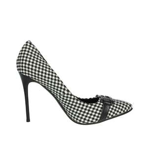 Escarpins pour femme Laura Biagiotti 8319 Noir Blanc Taille 40 Talon pied-de-poule - Product Image 4
