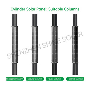 OEM 18v 24v 100w 200w Tube <span class=keywords><strong>Panneau</strong></span> solaire SunPower <span class=keywords><strong>Panneau</strong></span> PV cylindrique pour lampadaire Système de surveillance mobile solaire - Product Image 5