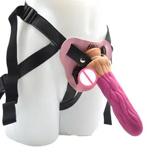 FAAK-consolador con correa para hombres y mujeres, pene Artificial, extensión de pene realista, Juguetes sexuales, arnés de correa, cinturón, consolador portátil, Pantalones