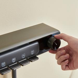 New Home Gun Grey Brushed Dark Hidden Shower Set <span class=keywords><strong>Cascada</strong></span> Pantalla digital Cabezal <span class=keywords><strong>de</strong></span> ducha montado en <span class=keywords><strong>la</strong></span> pared integrado - Product Image 4