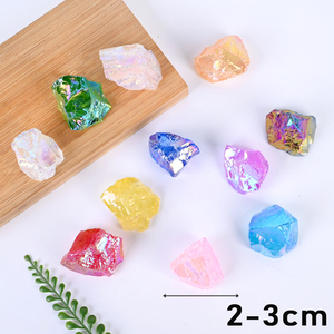โรงงานจำหน่ายหินควอตซ์ดิบ Aura แบบเป็นก้อน หินคริสตัลสีรุ้งสำหรับตกแต่ง - Product Image 2