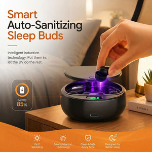 Tapones para los Oídos Recargables con Reducción de Ruido, Tapones de Silicona para Dormir con Desinfección UV, Tipo C, Reutilizables, Silenciosos, para Viajar - Product Image 3
