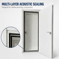 Porte acoustique insonorisée en acier sur mesure pour salle de machines, projet de contrôle du bruit, fabricant et fournisseur