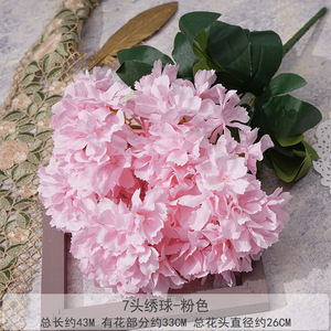 M-R111 결혼식 공급 업체 먼지 밝은 핑크 장미 수국 모란 실크 인공 꽃 결혼식 장식 인공 꽃 - Product Image 1