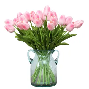 ZHUOOU Single PU Tulip Of 34cm Length Flowers Artificial Flower For Daily Home Decor