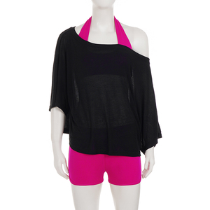 Conjunto Deportivo de 3 Piezas con Bloques de Color, Top Halter Acolchado, Pantalones Cortos y Cubrepiés, para Fitness y Yoga, para Mujer - Product Image 6