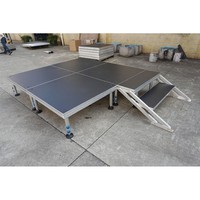 Système de treillis de scène d'événement populaire support de DJ personnalisé de haute qualité facile à installer scène télescopique à plate-forme transparente en verre