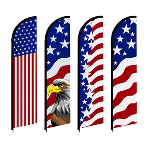 Bandera personalizada de Swooper de plumas de EE. UU.-Poste no incluido, al aire libre para playa pancarta publicitaria, clubes deportivos y decoraciones - Product Image 1