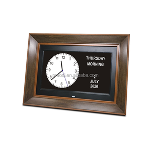 Hot bán khung gỗ 10 "inch Wifi mất trí nhớ ngày đồng hồ với dự báo thời tiết (thời gian, ngày, tuần, nhiệt độ, độ ẩm) - Product Image 3