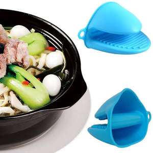 Gants de cuisine, de cuisson et de barbecue résistants à la chaleur 2026, mitaines de four en silicone imprimées, protège-doigts, porte-pot avec pinces - Product Image 3