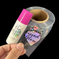 Autocollant d'étiquette d'impression de logo personnalisé pour bouteille de lotion en PET, étiquettes cosmétiques de produit de gommage corporel étanche privé