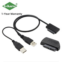 Adaptador G-karve USB a SATA7 +6p para Unidad Óptica de Portátil, SATA a USB, Núcleo de Cobre, 12V, Electrónico