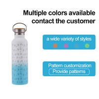 Bouteille d'eau isotherme en acier inoxydable personnalisée en gros, design dégradé, 350, 500, 750 ml, pour la gym, le sport, les activités de plein air et les voyages