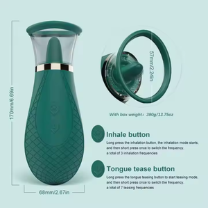 Vibromasseur de succion féminin 2 en I Vibromasseur de succion de langue de léchage clitoridien puissant - Product Image 4