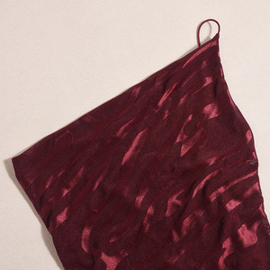 Splendido Abito Slip in Rete Rosso Vino con Stampa Zebrata, Elegante e Bellissimo <span class=keywords><strong>Vestito</strong></span> da Donna per Occasioni Casual, Abiti Boutique - Product Image 3