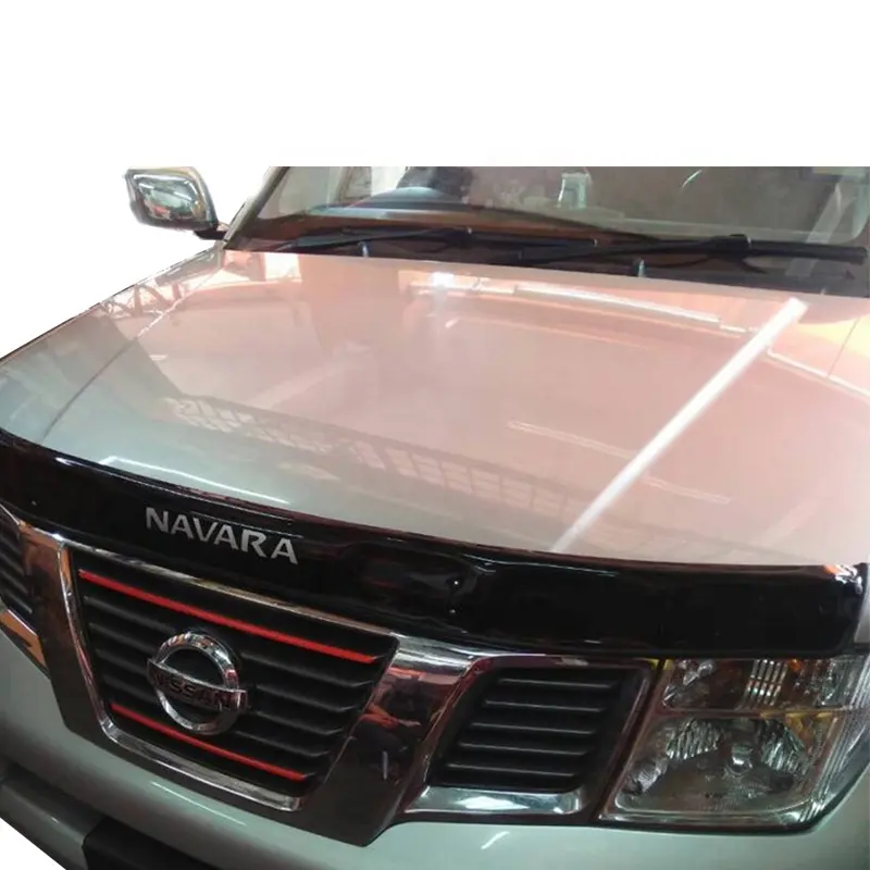 D40 Navara Slim Bonnet Guard Acrylique Noir pour Nissan navara D40 Accessoires 2006 2008-2014