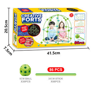 Kit de construction de <span class=keywords><strong>château</strong></span> de construction magique, bricolage, tiges lumineuses, tente de jeu pour enfants, pièces - Product Image 5