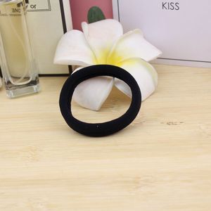 Élastique à cheveux noir en tissu à haute élasticité, tricoté, pour usage quotidien - Product Image 2