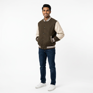 Vestes de baseball varsity à col rabattu style High Street pour hommes, personnalisables avec des patchs en chenille, veste de baseball universitaire pour hommes - Product Image 1