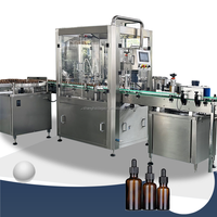 Machine automatique de remplissage et de capsulage de liquide de flacon compte-gouttes d'huile essentielle de CBD pour l'emballage d'huile de sérum de chanvre de barbe de cheveux