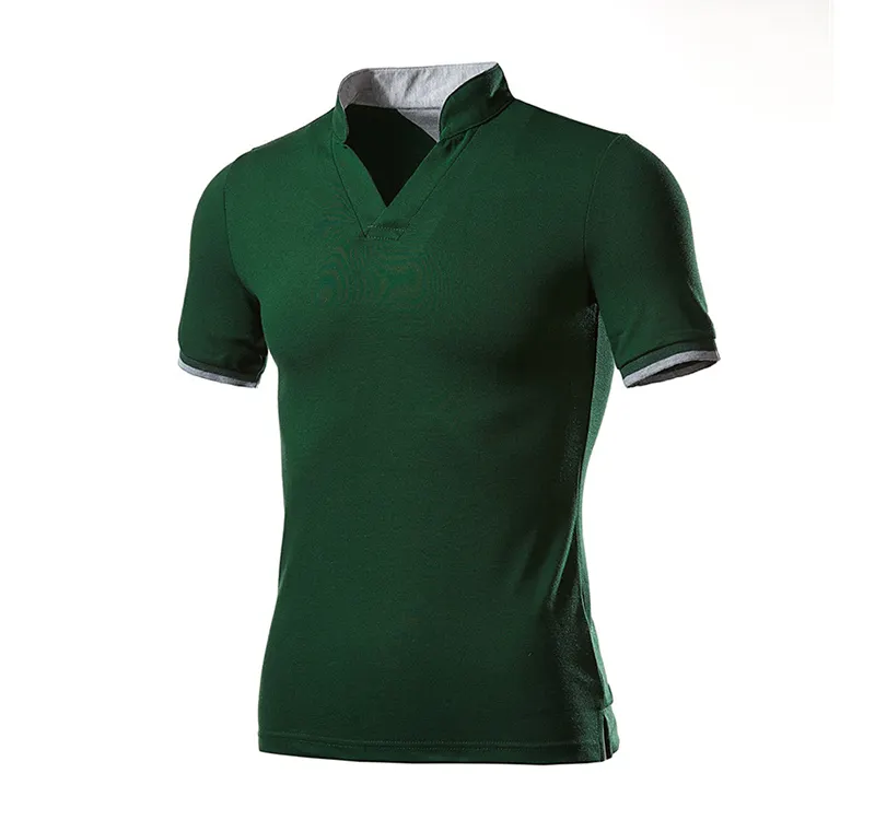 OEM/ODM polo custom logo men's polo shirts short sleeve polo t shirt dress shirt for men 100% cotton stand up collar plus size