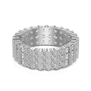Anillo de Boda Delicado y Elegante de Varias Capas Dylam con Circonita Cúbica 5A y Plata S925 para Mujer, Joyería para Vestir, Anillos de Compromiso y Propuesta - Product Image 1