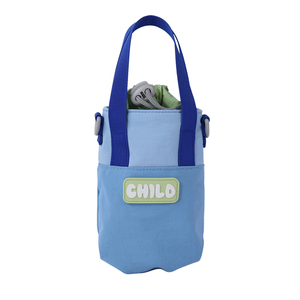 Custom Nylon Child Water Bottle <b>Bag</b> with <b>Drawstring</b> Closure and Red Handles for <b>Kids</b> Outdoor Use - Product Image 6