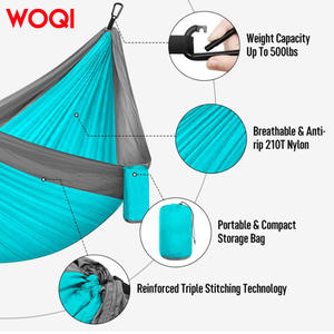 Hamaca Ligera de Nailon Woqi con Capacidad para 500 Libras, Hamaca Portátil para Acampar al Aire Libre con Bolsa de Almacenamiento - Product Image 5