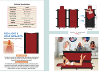 AQSHE 2570 Dreifach-LED-Chip Dual-Wellenlängen Rotlichttherapie-Decke Ganzkörper-Matte Schlafsack Nahinfrarot-Bett 660nm 850nm