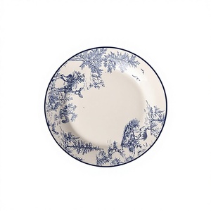 Service de table rétro personnalisé en porcelaine renforcée, style français moderne et minimaliste, ensemble d'assiettes de haute qualité et magnifiques - Product Image 1